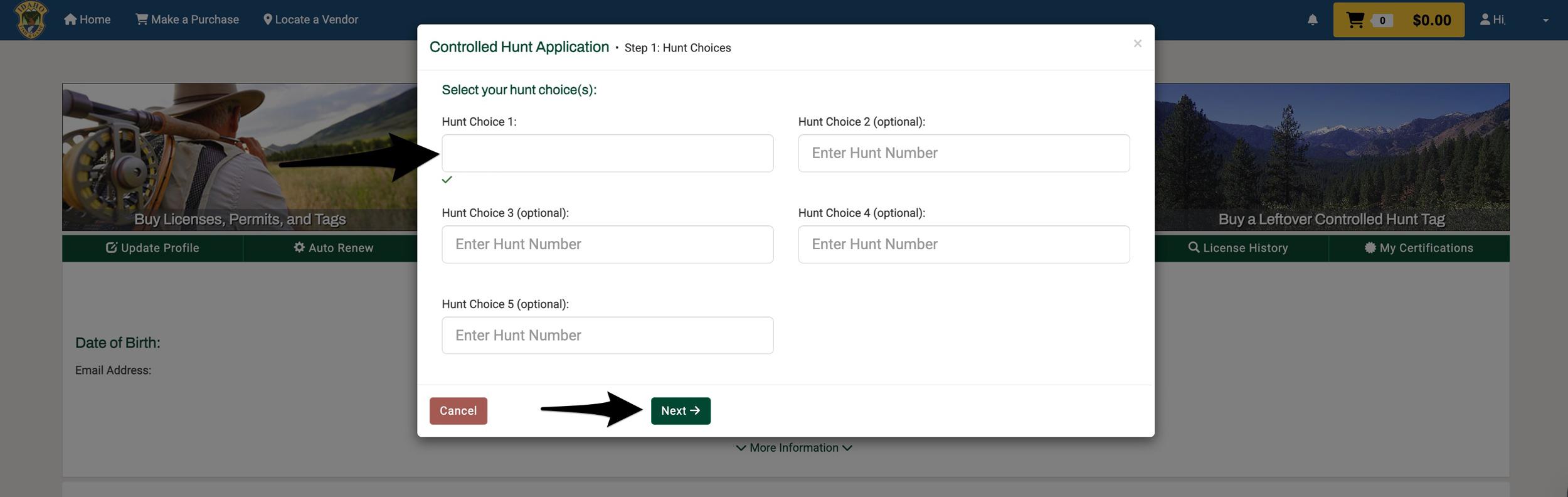 Five choices to enter for Idaho nonresident general season deer and elk licenses