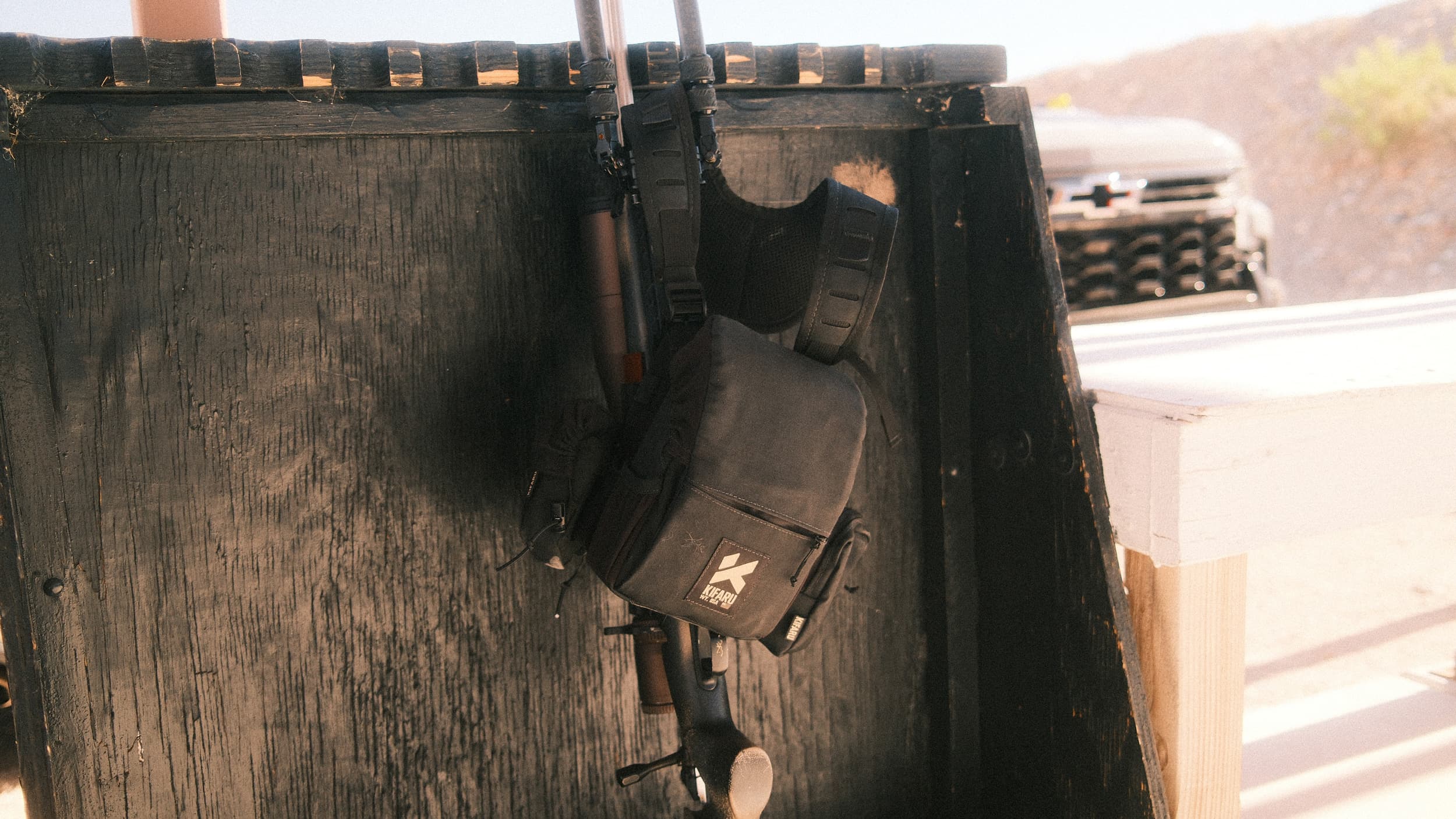 Kifaru Mesa Bino Harness system at the rifle range