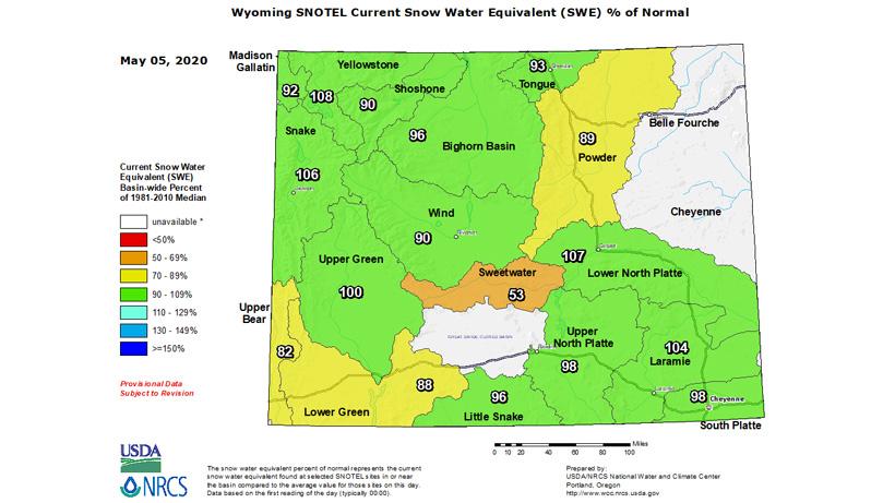Wyoming current snowpack 2020