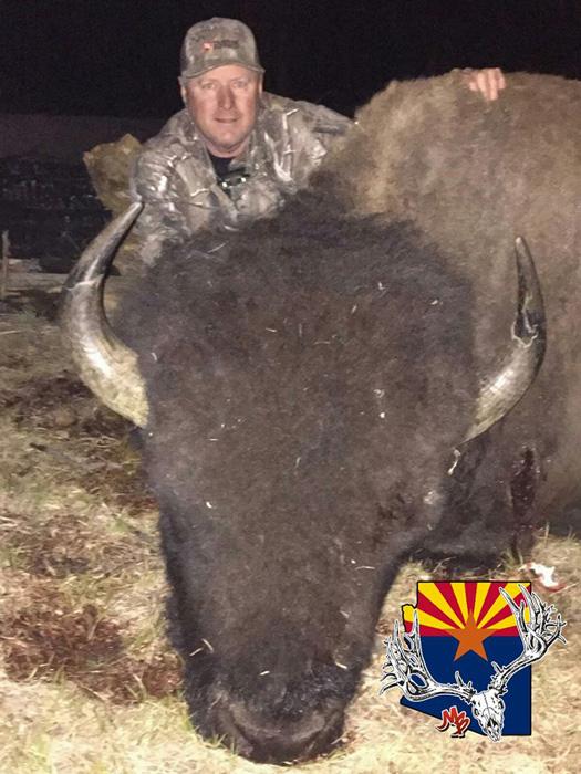 Arizona bison taken with chads guide service