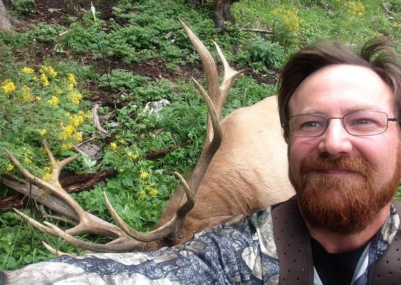 Aaron Purdy hunting elk selfie