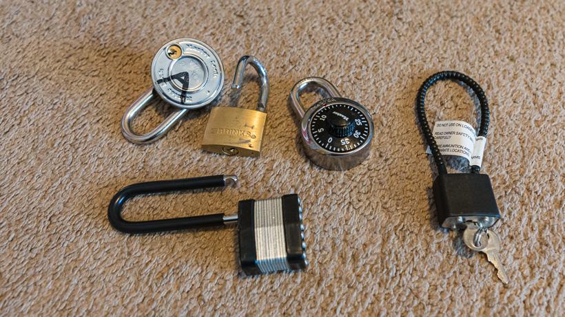 Various locks for firearm case