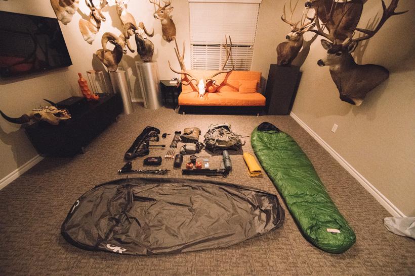Lorenzo sartini hunting gear in man cave