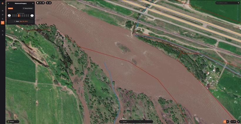 Using historical satellite imagery for analyzing rivers and streams - 0
