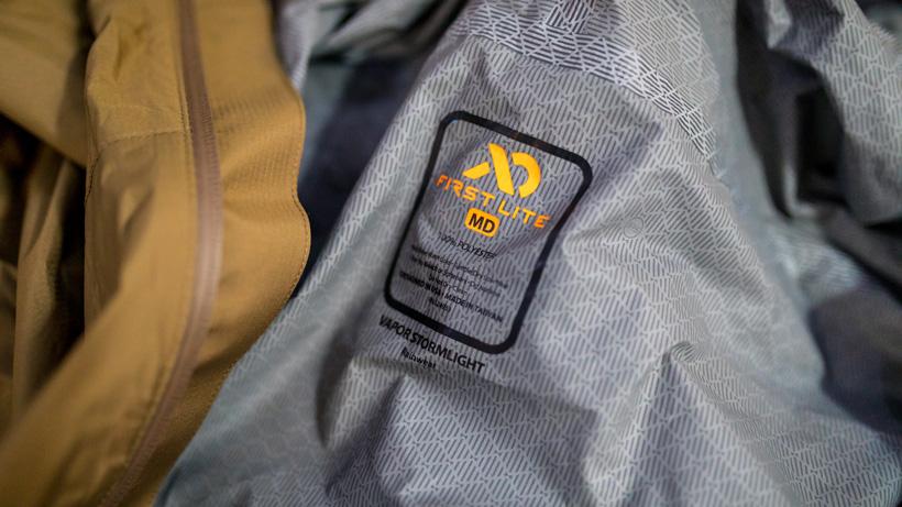 First lite vapor stormlight rain gear materials