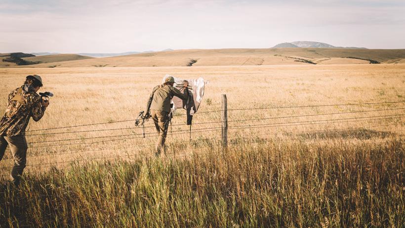 Stalking antelope with decoy