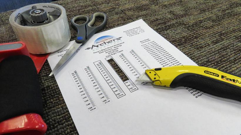 Installing bow sight tape scale