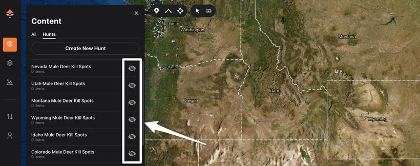 Organizing mule deer kill locations by each state
