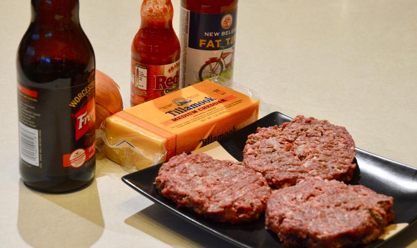 Wild game beer cheese burger ingredients