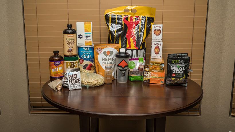 Food items used for the stoveless backcountry food list